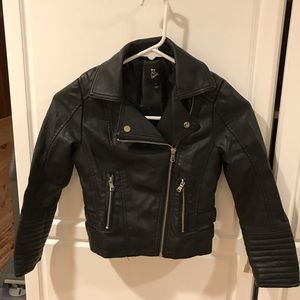 Girls size 7 faux leather jacket